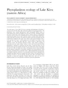 African Great Lakes / Lake Tanganyika / Lake Kivu / Bukavu / Kivu / Rift Valley lakes / Goma / Tanganyika District / Photosynthetic picoplankton / Geography of Africa / Water / Provinces of the Democratic Republic of the Congo