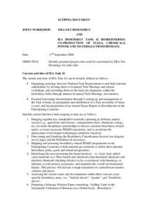 ERA-Net Bioenergy - IEA Task 42 Scoping documentx