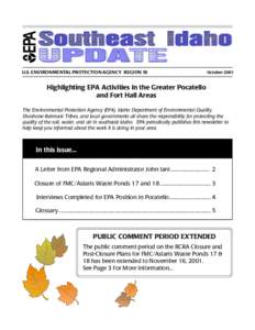 Southeast Idaho Update Newsletter, October 2001