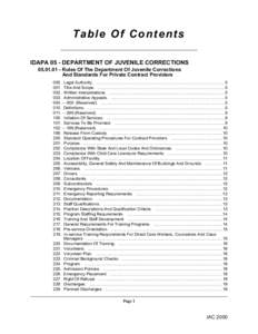 IDAPA 05 - Department of Juvenile Corrections.book