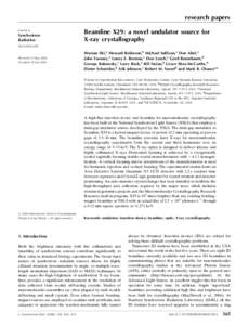 research papers Journal of Synchrotron Radiation