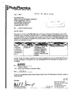 Mr. Rpbert Moore  Offic& of Nutritional Products, Labeling & Dieta$ySupplements,HFS 811 Food +nd Drug Administration[removed]Paint Branch Parkway