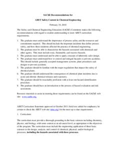 Prevention / Risk / Hazard / ABET / Chemical plant / Inherent safety / Occupational safety and health / Job safety analysis / Safety / Hazard analysis / Safety engineering