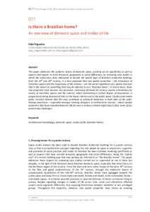 SSS10 Proceedings of the 10th International Space Syntax Symposium  011 Is there a Brazilian home? An overview of domestic space and modes of life Edja Trigueiro