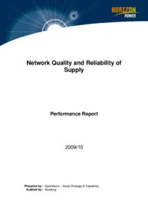 Microsoft Word - HP_n3281039_v1_NETWORK_QUALITY_AND_RELIABILITY_OF_SUPPLY_ANNUAL_REPORT_09_10.doc