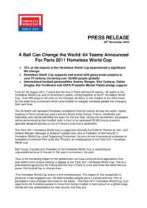 Microsoft Word - Press Release - Team Annoucement Paris 2011