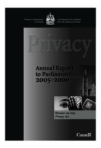 Annual Report to Parliament[removed]Report on the Privacy Act
