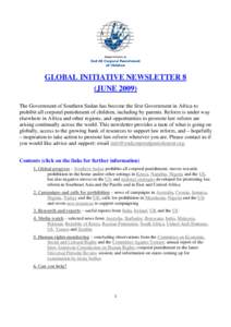 GLOBAL INITIATIVE NEWSLETTER 3 (JUNE 2008)