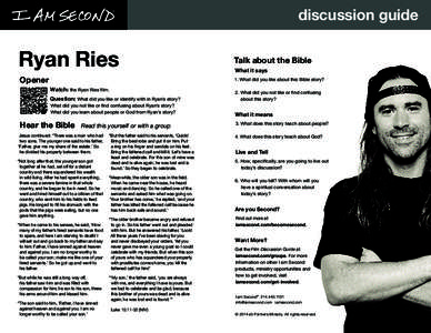discussion guide  Ryan Ries Talk about the Bible