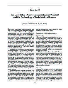 Pre-LGM Sahul and the Archaeology of Early Modern Humans  Chapter 32