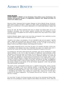 Microsoft Word - Press Release 25_03 Azimut Mumbai.doc