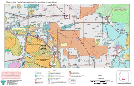 Maricopa Solar Park Variance Application Map with Visual Resource Classes  ( !  (