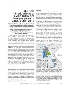 Multiple Introductions of Avian Influenza Viruses (H5N1), Laos, 2009–2010 Stephanie Sonnberg, Phouvong Phommachanh,