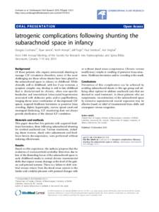 Cochrane et al. Cerebrospinal Fluid Research 2010, 7(Suppl 1):S13 http://www.cerebrospinalfluidresearch.com/content/7/S1/S13 CEREBROSPINAL FLUID RESEARCH  ORAL PRESENTATION