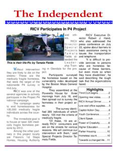 The Independent 3rd Quarter Issue 2011 Published by Resources for Independence Central Valley  Vol. 35 Issue 3