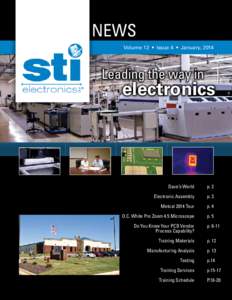 NEWS Volume 12 • Issue 4 • January, 2014 Leading the way in 	 electronics