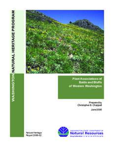 WASHINGTON NATURAL HERITAGE PROGRAM  Plant Associations of Balds and Bluffs of Western Washington