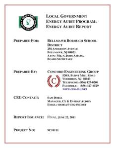 LOCAL GOVERNMENT ENERGY AUDIT PROGRAM: ENERGY AUDIT REPORT PREPARED FOR:  BELLMAWR BOROUGH SCHOOL