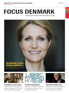 OCTOBER IFOCUS DENMARK THE REGULAR BUSINESS AND INVESTMENT REVIEW  DENMARK’S NEW