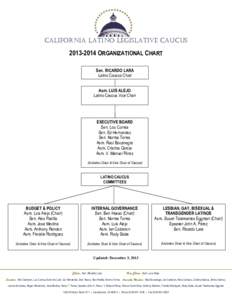 California Latino Legislative Caucus[removed]ORGANIZATIONAL CHART Sen. RICARDO LARA Latino Caucus Chair Asm. LUIS ALEJO
