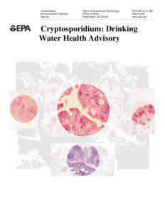 Cryptosporidium: Drinking Water Health Advisory