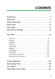 CONTENTS Introduction . . . . . . . . . . . . . . . . . . . . . . . . . . . . 5 Walk Index . . . . . . . . . . . . . . . . . . . . . . . . . . . . 6 Walk Location Map . . . . . . . . . . . . . . . . . . . . . . . 12 Walk