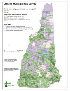 GRANIT Municipal GIS Survey Pittsburg P04: Do you have digital parcel data for your municipality? Yes No