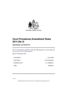 Court Procedures Amendment Rules[removed]No )