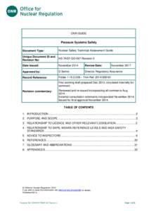 Title of document  ONR GUIDE Pressure Systems Safety Document Type: