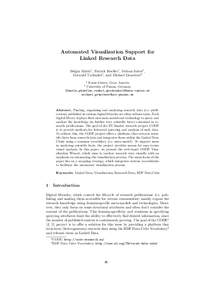 Automated Visualization Support for Linked Research Data Belgin Mutlu1 , Patrick Hoeﬂer1 , Vedran Sabol1 , Gerwald Tschinkel1 , and Michael Granitzer2 1