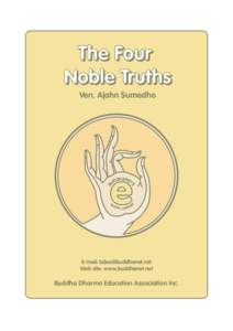 Four Noble Truths / Dukkha / Sacca / Dhammacakkappavattana Sutta / Theravada / Religious views on truth / Nirvana / Noble Eightfold Path / Dharma / Buddhism / Religion / Indian religions