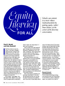 Cultural competence / E. D. Hirsch /  Jr. / Teaching for social justice / Sonia Nieto / Education / Critical pedagogy / Multicultural education