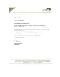 Organizational behavior / Job satisfaction / Request for proposal / Meru National Park / Business / Kenya Wildlife Service / Kenya