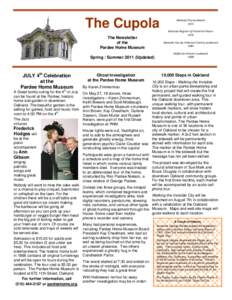 The Cupola The Newsletter of the Pardee Home Museum Spring / SummerUpdated)