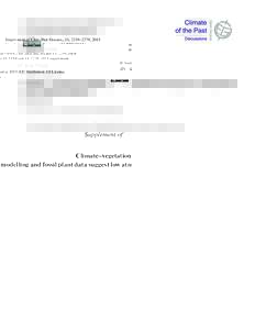 Supplement of Clim. Past Discuss., 11, 2239–2279, 2015 http://www.clim-past-discuss.netdoi:cpdsupplement © Author(sCC Attribution 3.0 License.  Supplement of