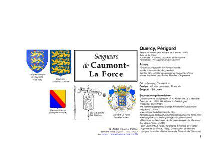 Quercy, Périgord  Seigneurs
