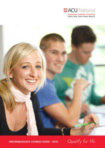 UNDERGRADUATE COURSES GUIDE – 2010  Qualify for life