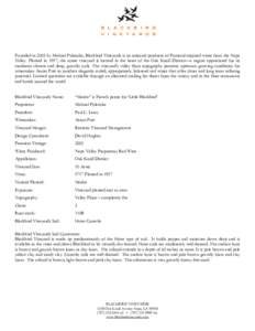 Microsoft Word - Blackbird Vineyards One Sheet