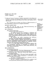 Mercury-Containing and Rechargeable Battery Management Act / Nickel–cadmium battery / Button cell / Rechargeable alkaline battery / Alkaline battery / Mercury battery / Lead–acid battery / Battery nomenclature / Battery Directive / Battery / Rechargeable batteries / Electric vehicle battery