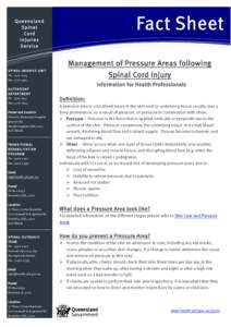 Management of Pressure Areas Following Spinal Cord Injury