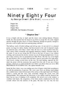 Politics in fiction / Emmanuel Goldstein / Telescreen / Thought Police / Big Brother / 1984 / Two Minutes Hate / George Orwell / Ingsoc / Nineteen Eighty-Four / Fiction / Literature