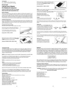 POWERED BY  3.) Review the power or ID plate on the laptops original AC / DC power supply usually used to power the device. Look for the word “DC RATING or OUTPUT” followed by a number and VDC.