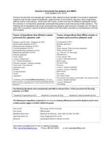 Sodium compounds / Proteins / Nucleotides / Glutamic acid / Monosodium glutamate / Guanosine monophosphate / Yeast extract / Hydrolyzed protein / Flavor / Food and drink / Food additives / Glutamates