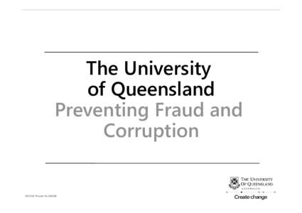 Auditing / Business economics / Enterprise risk management / States and territories of Australia / Audit / Internal audit / Economy / University of Queensland
