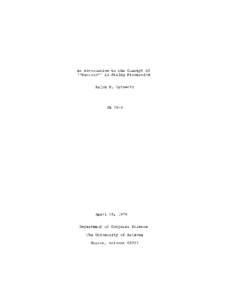 An Alternative to the Concept of *^Pattern'' in String Processing Ralph E. Griswold TR 78-4