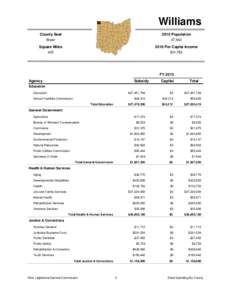 Williams County Seat 2010 Population  Bryan