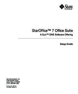 OpenOffice.org / Proprietary software / StarOffice / Desktop environments / Solaris / Sun Microsystems / Installation / OpenWindows / Software / Office suites / Oracle Corporation