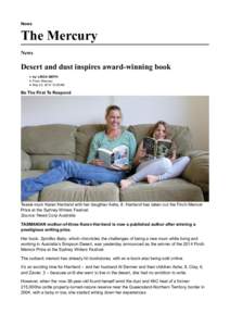 News  The Mercury News  Desert and dust inspires award-winning book