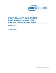 Intel® Quark™ SoC X1000 BSP Build and Software User Guide