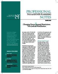 PROFESSIONAL TAX & ESTATE PLANNING NOTES  1